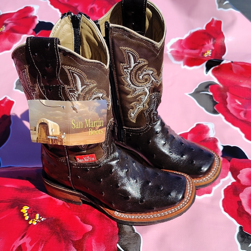 Girls Leather Cowboy Boots